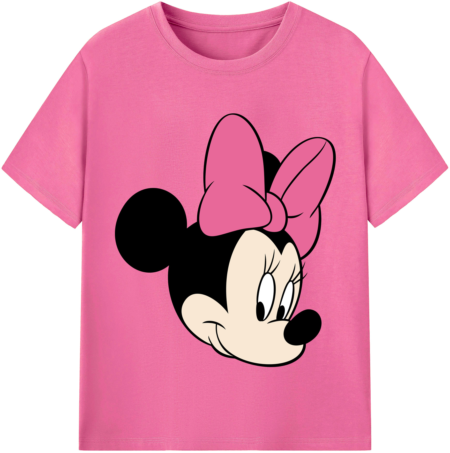 （画像用） ミッキーマウス Mickey Mouse レディースカジュアルプリントTシャツ（綿100％）